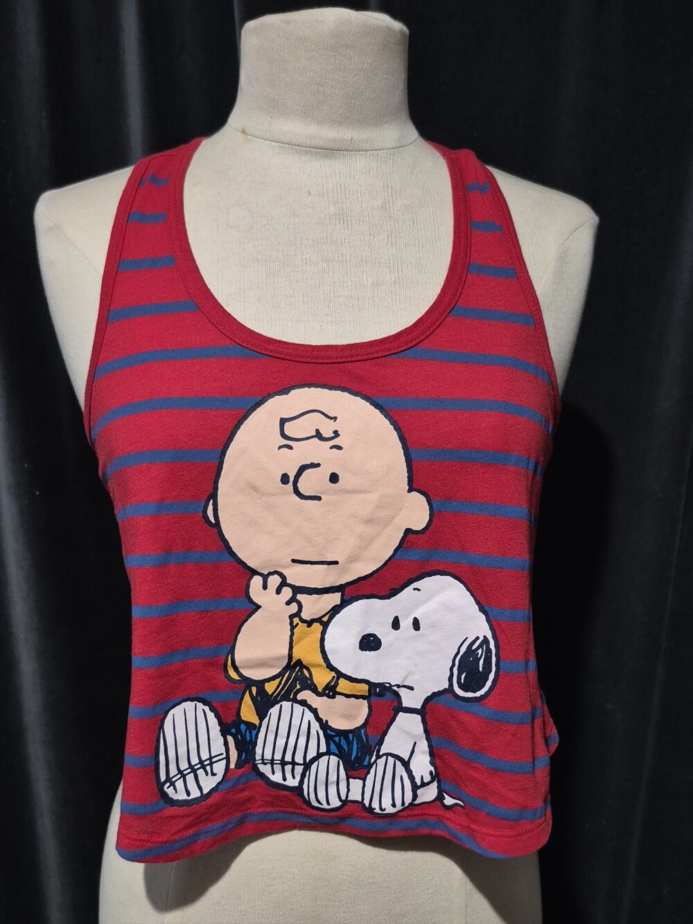 Peanuts Red and Blue Striped Tank Top